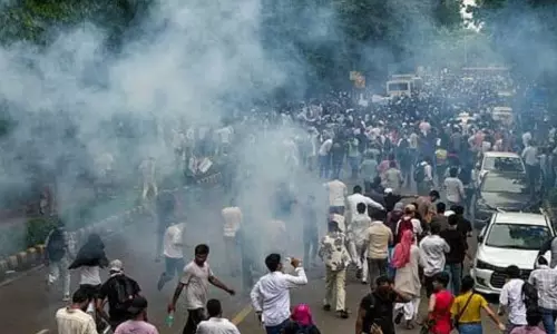 CJP protests: Delhi Police under fire over hidden pellet gun use CJP protests: Delhi Police under fire over hidden pellet gun use