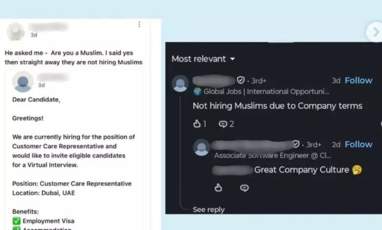 Viral Dubai job post alleging anti-Muslim hiring bias sparks online outrage Viral Dubai job post alleging anti-Muslim hiring bias sparks online outrage