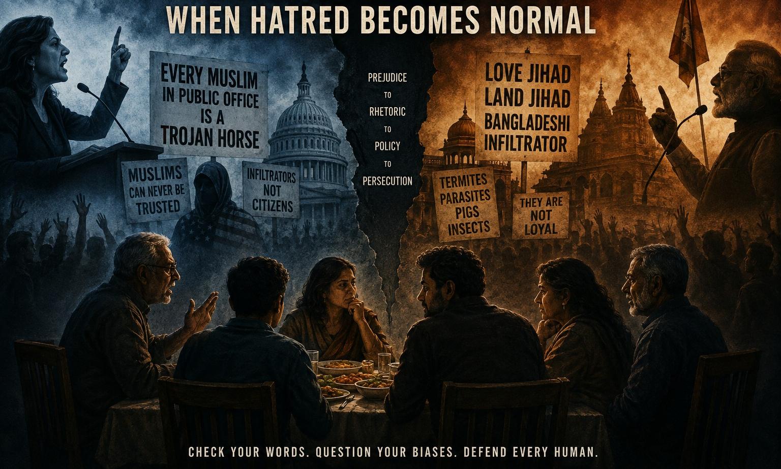 The dinner table test: When hatred becomes normal