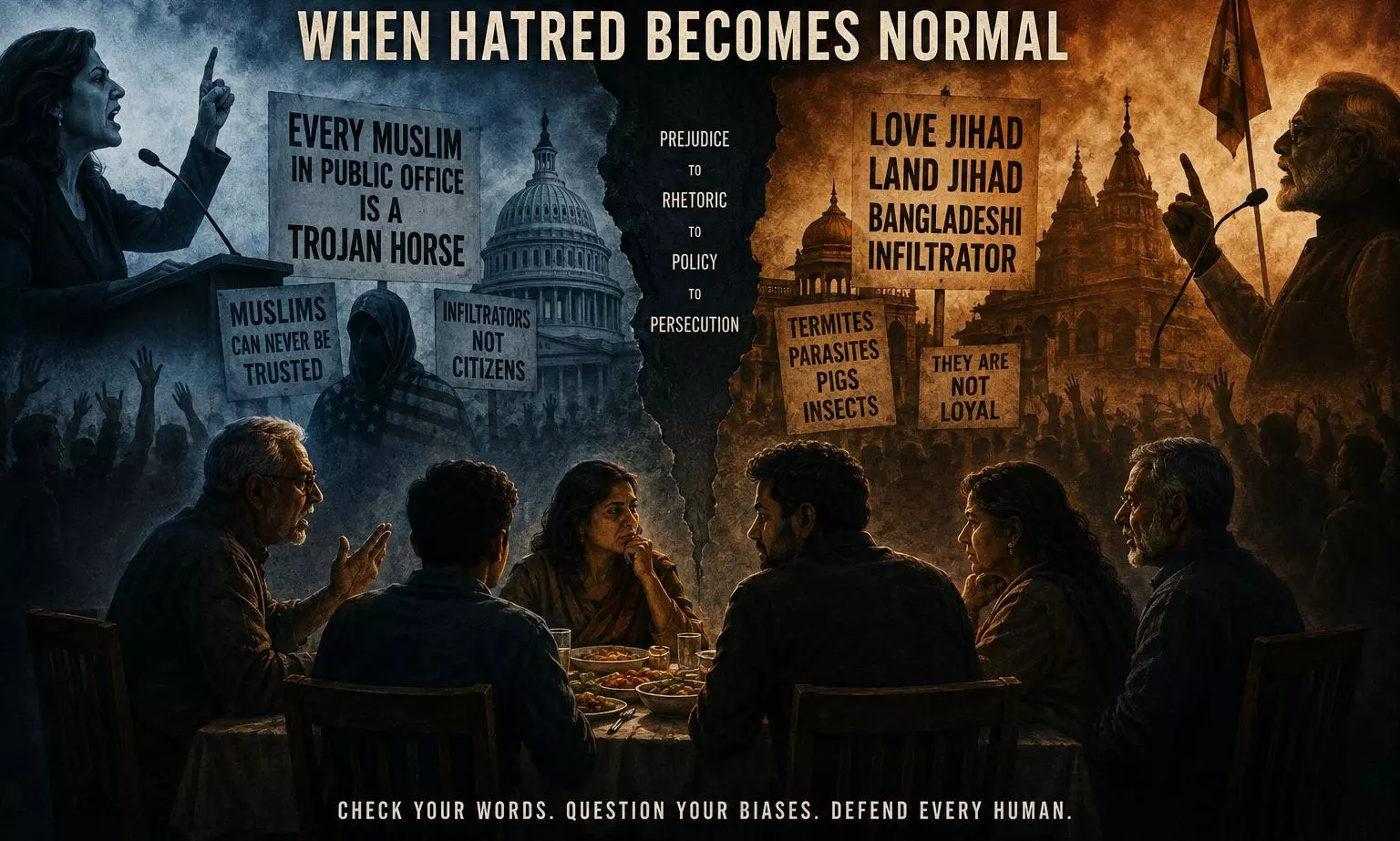 The dinner table test: When hatred becomes normal The dinner table test: When hatred becomes normal