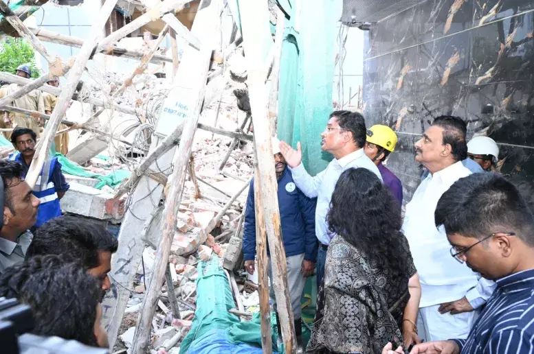 Hyderabad building collapse: Town planning officer suspended Hyderabad building collapse: Town planning officer suspended
