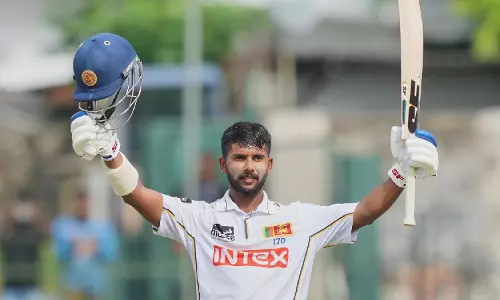 Dinusha’s unbeaten 133 helps Sri Lanka draw 2nd Test against India Dinusha’s unbeaten 133 helps Sri Lanka draw 2nd Test against India