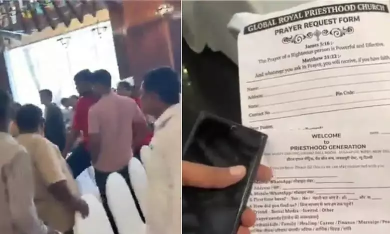 Hindutva group forces Christian worship to stop, alleging conversion in Delhi Hindutva group forces Christian worship to stop, alleging conversion in Delhi