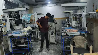 2 newborns die after fire breaks out at Telangana hospital