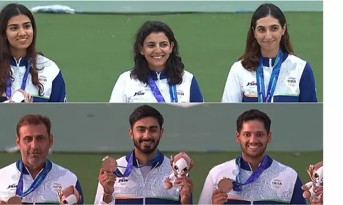 Asian Games: India win men’s, women’s skeet shooting team bronze Asian Games: India win men’s, women’s skeet shooting team bronze