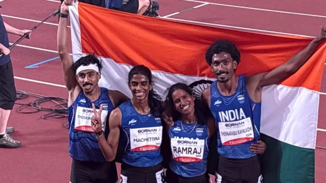 Asian Games: India clinch mixed 4x400m relay silver in close finish