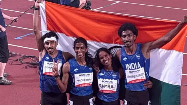 Asian Games: India clinch mixed 4x400m relay silver in close finish