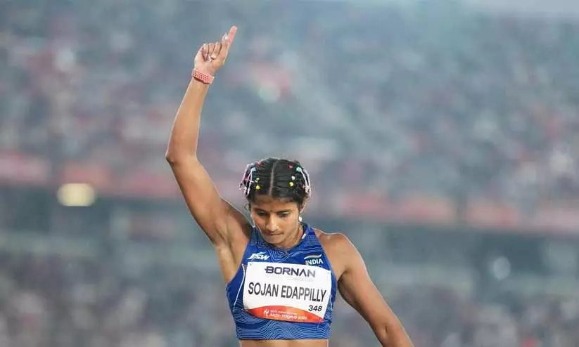 Ansie Sojan wins silver in Asian Games womens long jump Ansie Sojan wins silver in Asian Games womens long jump