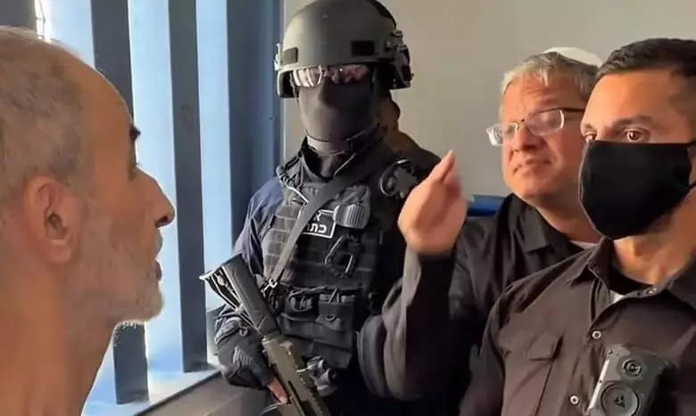 Ben-Gvir threatens Palestinian prisoner Hassan Salameh with execution during prison visit Ben-Gvir threatens Palestinian prisoner Hassan Salameh with execution during prison visit