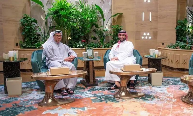UAE’s Vice President Sheikh Mansour meets Saudi Crown Prince Mohammed bin Salman