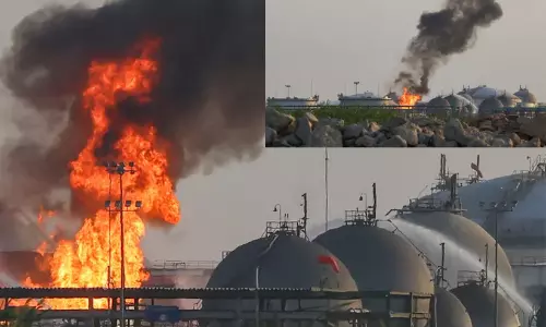 Houthis strike Saudi Arabias oil facility triggering major fire Houthis strike Saudi Arabias oil facility triggering major fire