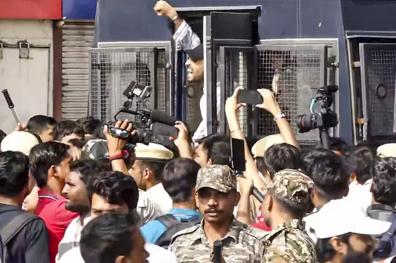 Oppn decries detentions during Delhi protest, accuses Centre of repression Oppn decries detentions during Delhi protest, accuses Centre of repression