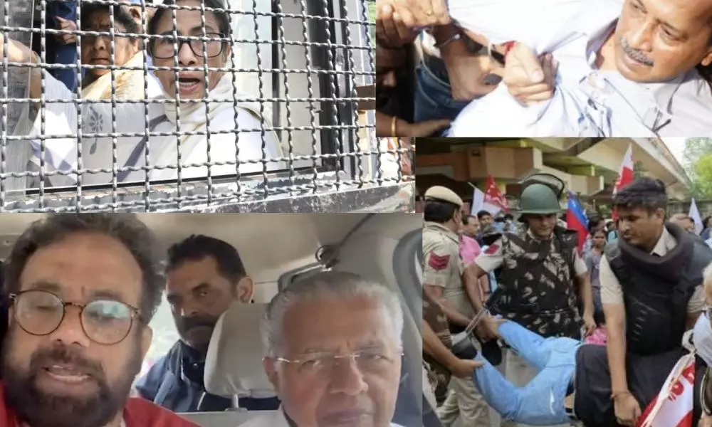 Opposition leaders, activists and journalists detained in Delhi crackdown on protest against Gyanesh Kumar Opposition leaders, activists and journalists detained in Delhi crackdown on protest against Gyanesh Kumar