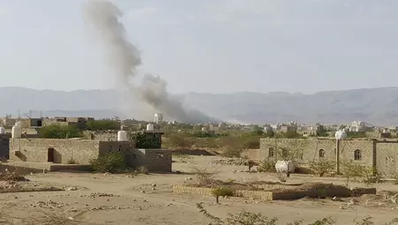 Saudi air strikes targeted Sanaa airport, Bab al-Mandeb: Houthi media Saudi air strikes targeted Sanaa airport, Bab al-Mandeb: Houthi media