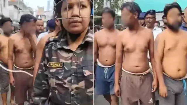 Kolkata: Man forced to walk naked; police parade accused with ropes around waists