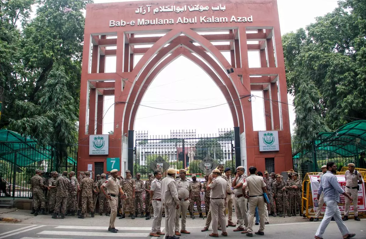 Jamia students boycott online classes, demand return to campus Jamia students boycott online classes, demand return to campus
