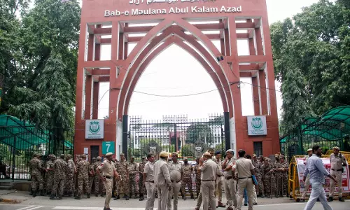 Jamia students boycott online classes, demand return to campus Jamia students boycott online classes, demand return to campus
